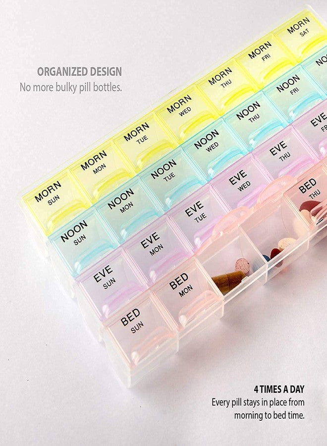 Rabbonix Pill Medicine Organizer Reminder Storage Box 28 Days or 4 Weeks| Plastic | Pack of 1 - Image 2